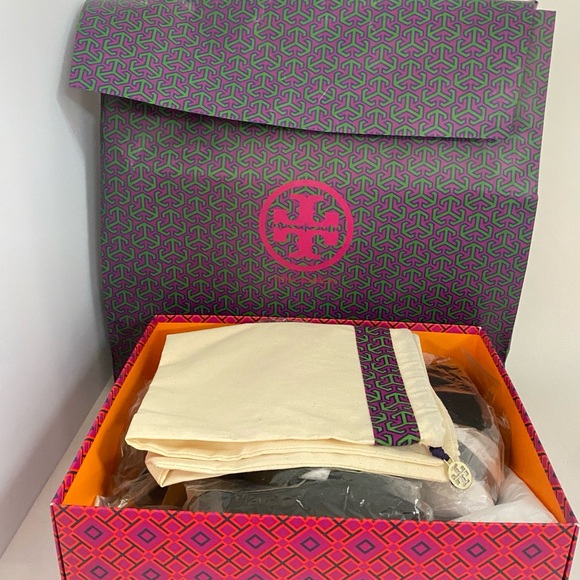 Tory Burch Loretta 115mm Platform sandals black heels Women’s 8.5 Suede - Picture 10 of 11